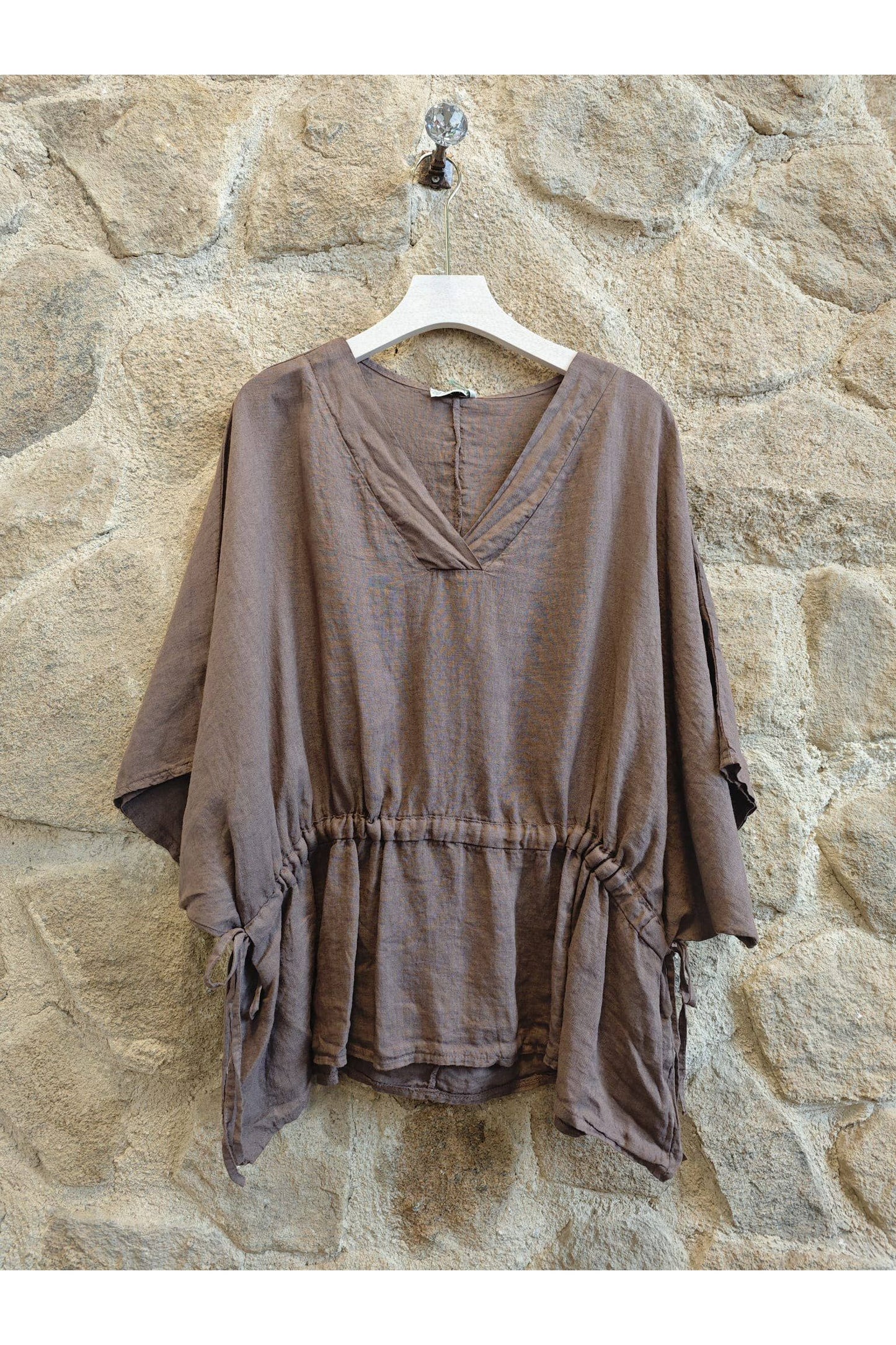 Bloes met verstelbare taille: Bruin