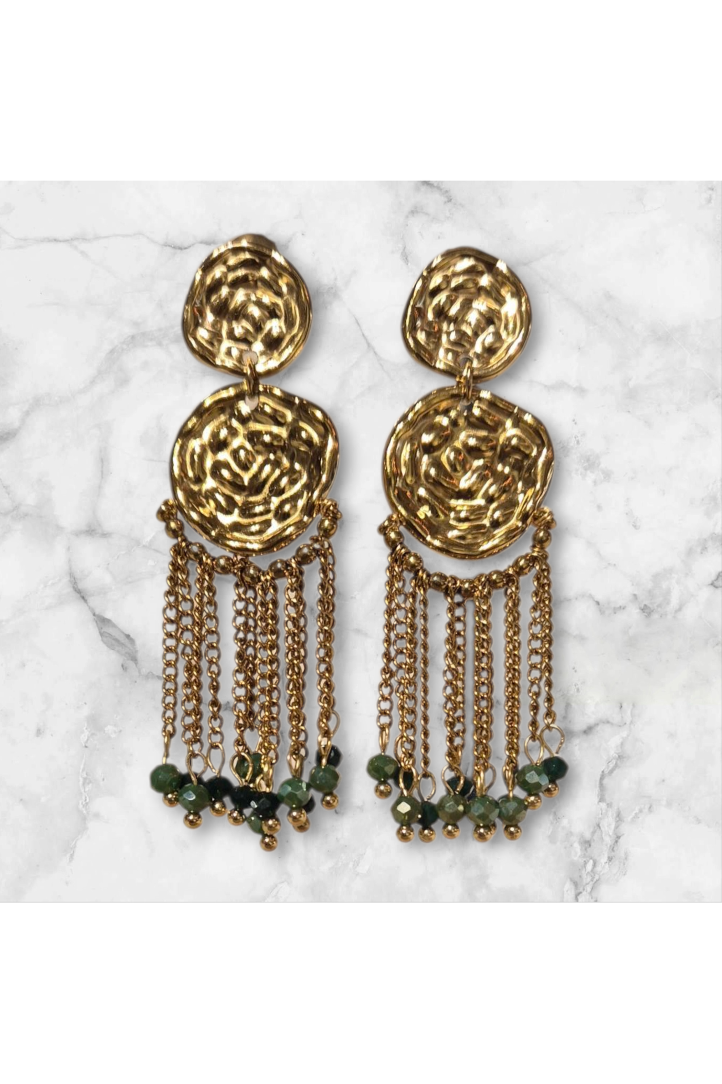 Gold Chain Drop Oorbellen