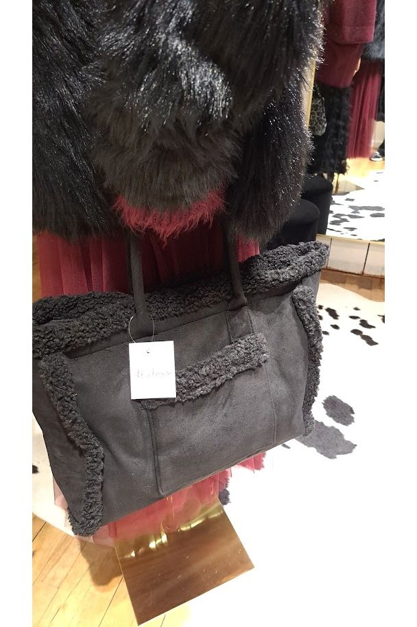 Boho Teddy Tote Black