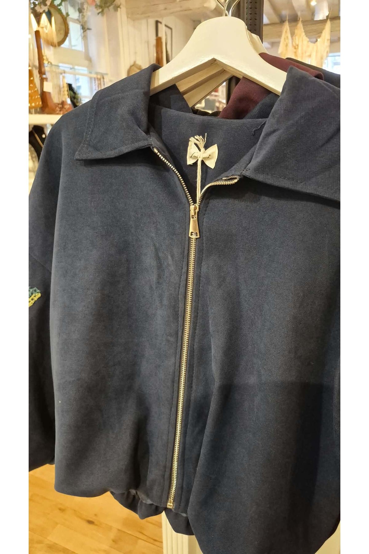 Bomber donker blauw corduroy