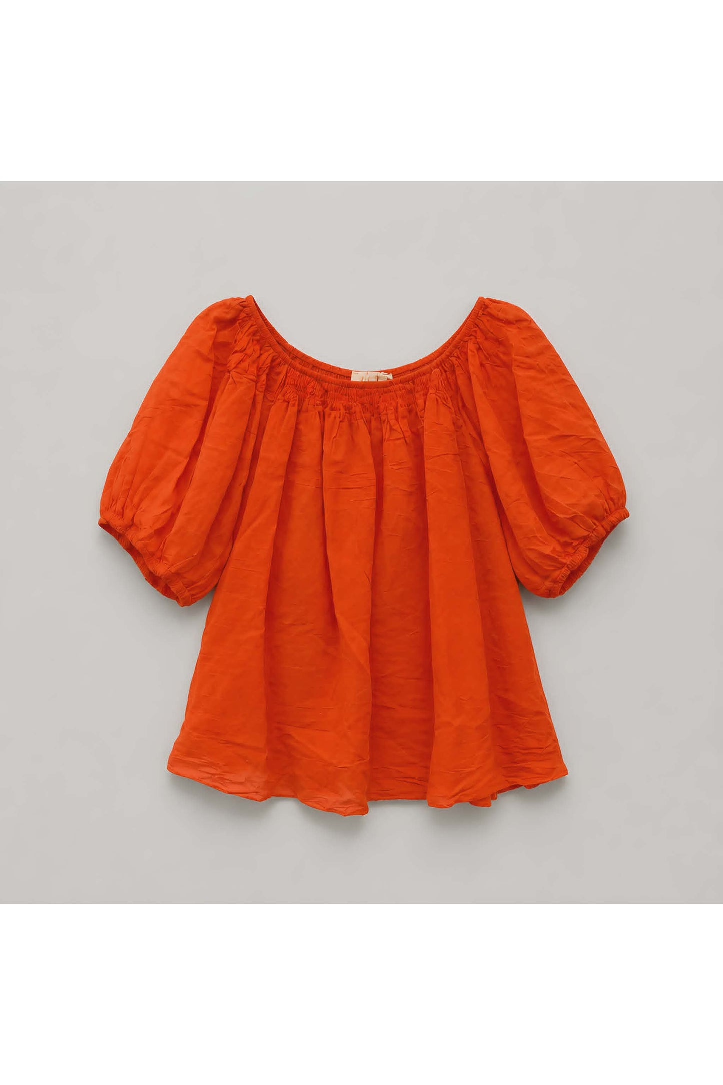 Boho Puff Sleeve Top oranje
