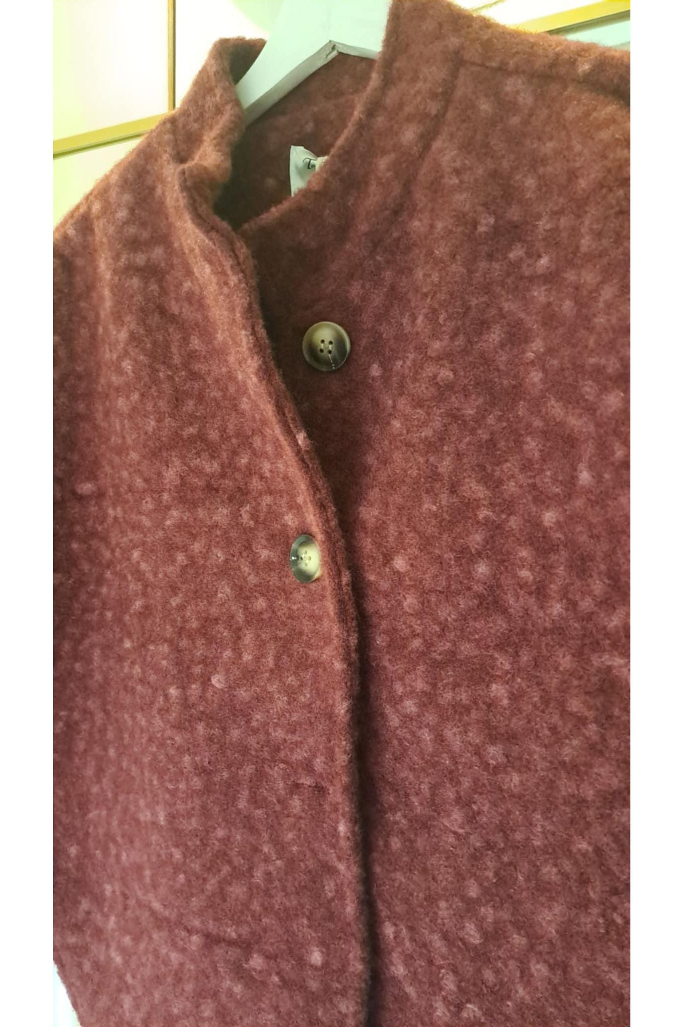 Jasje in gewassen wol bordeaux