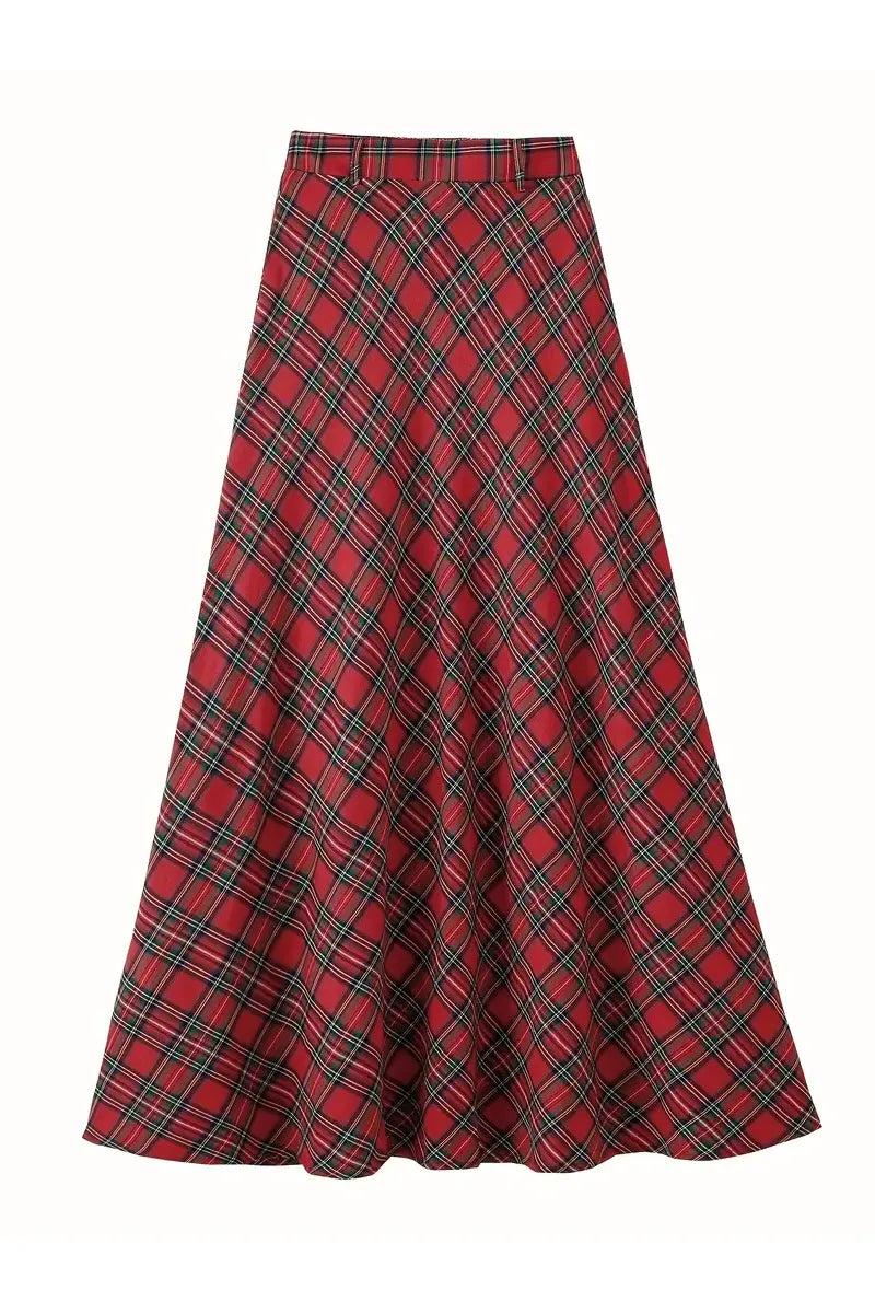 Tartan maxi rok