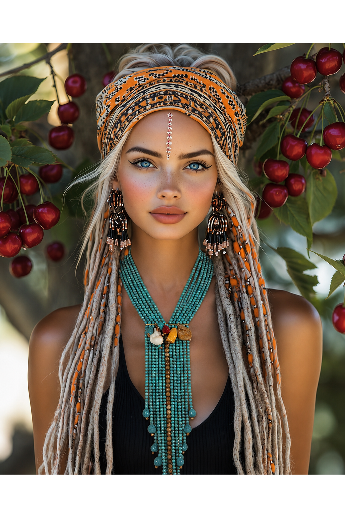 Boho Beads Waterval Ketting Turquoise