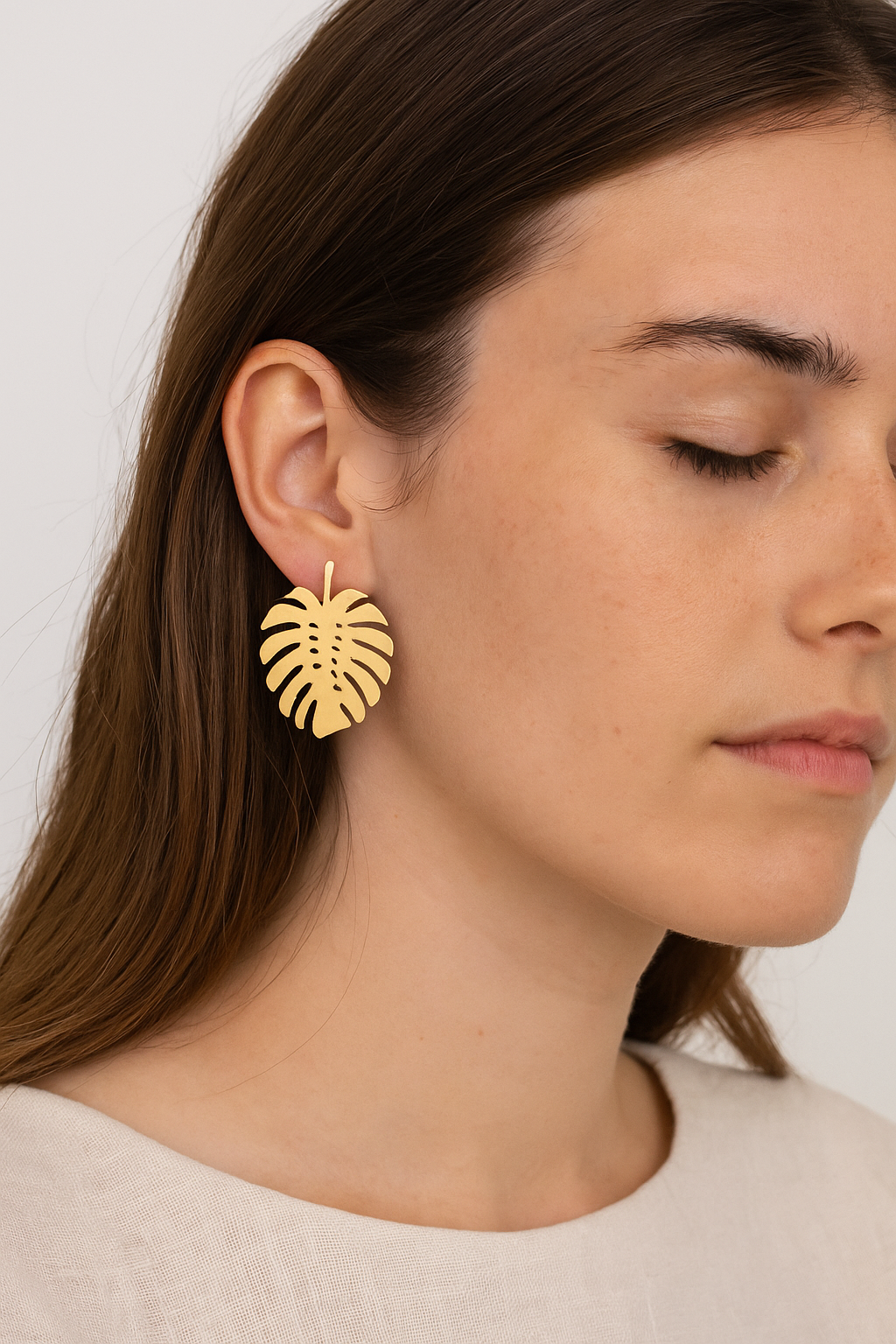 Oorbellen Monstera Blad