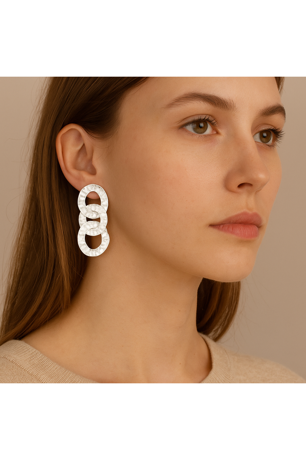 Gehamerde Schakels Zilver