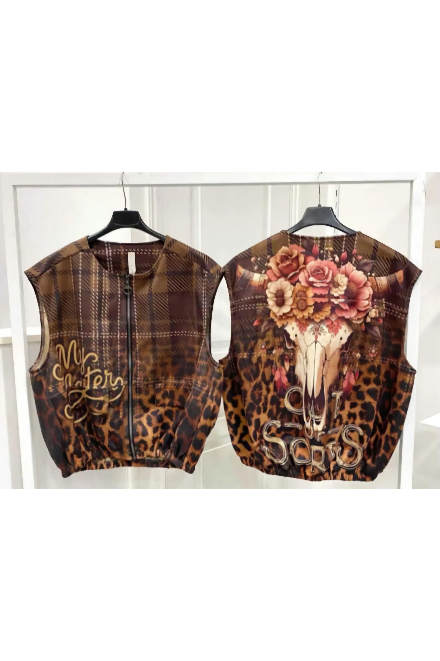 “Wild Rose Skull” Vestblazer