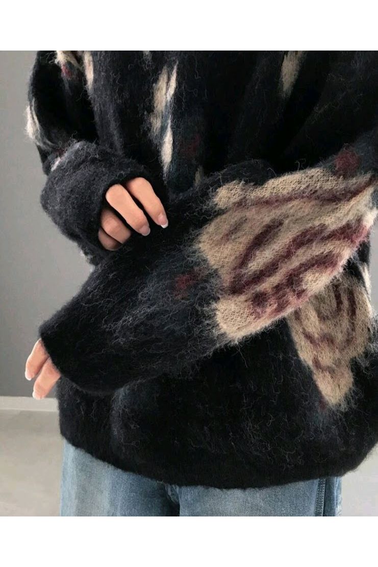 Gebreide Bloemenpull