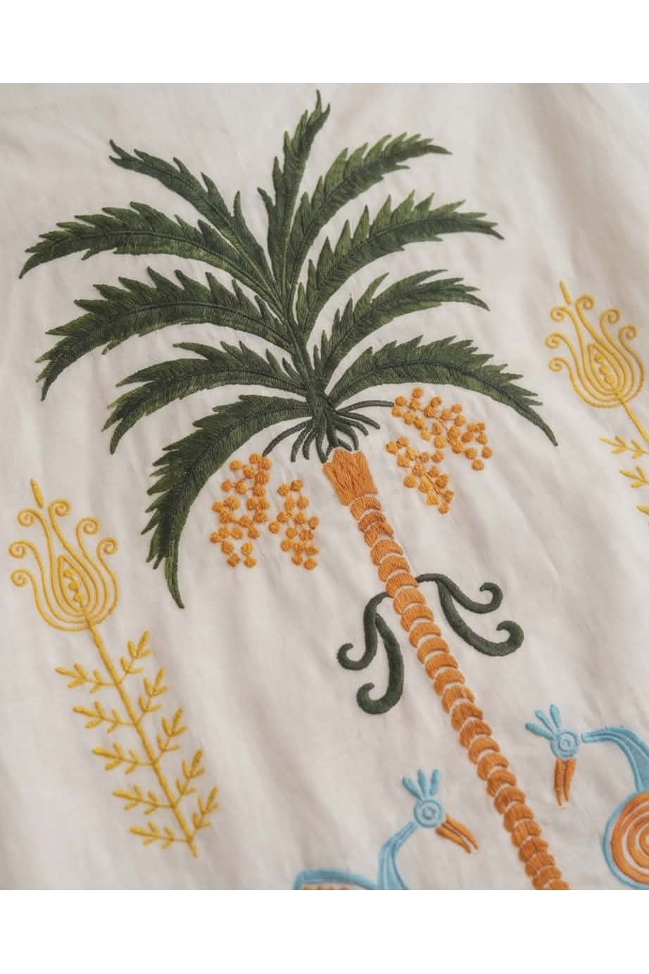 Geborduurde rok Palm