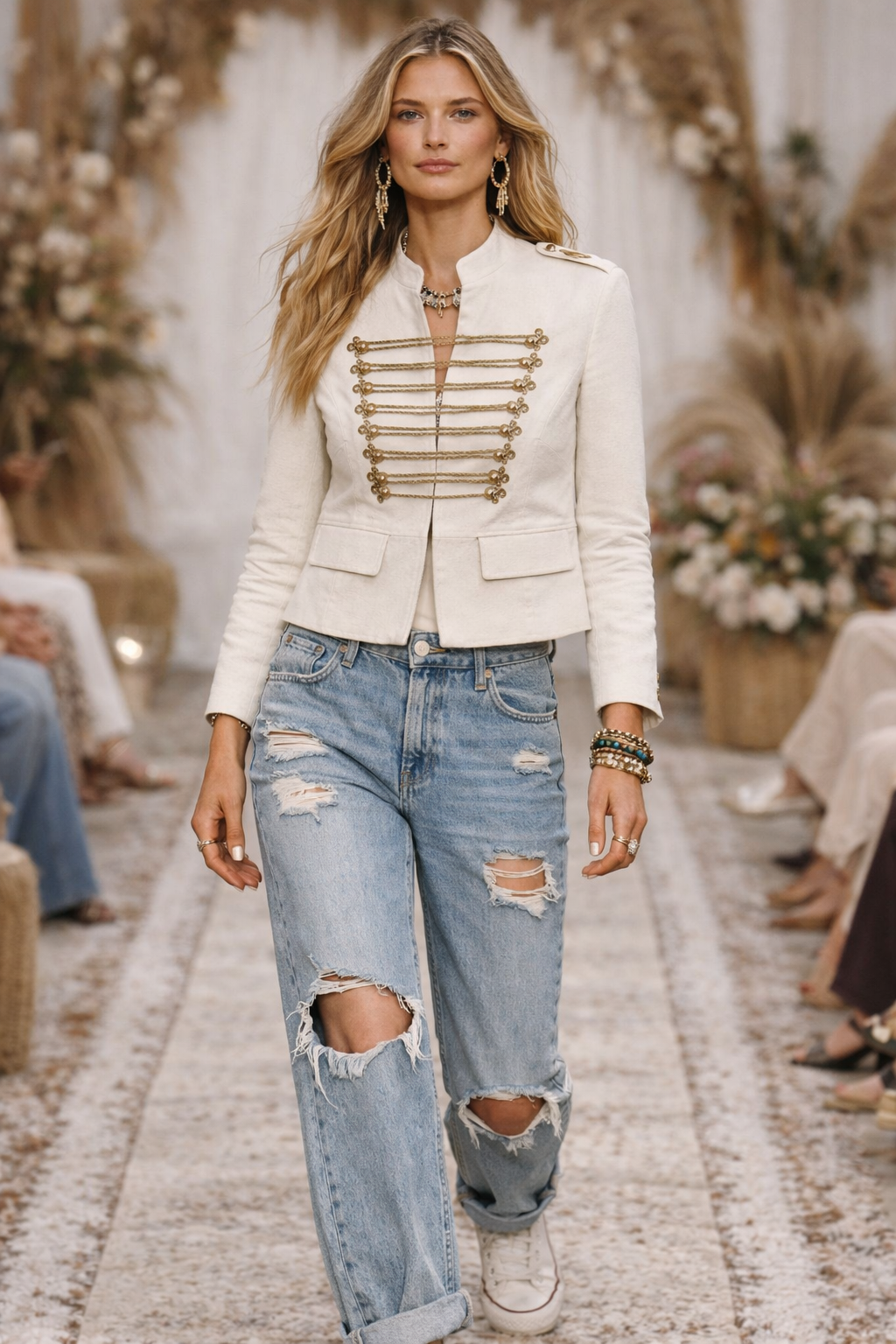 Militair Jasje Crème