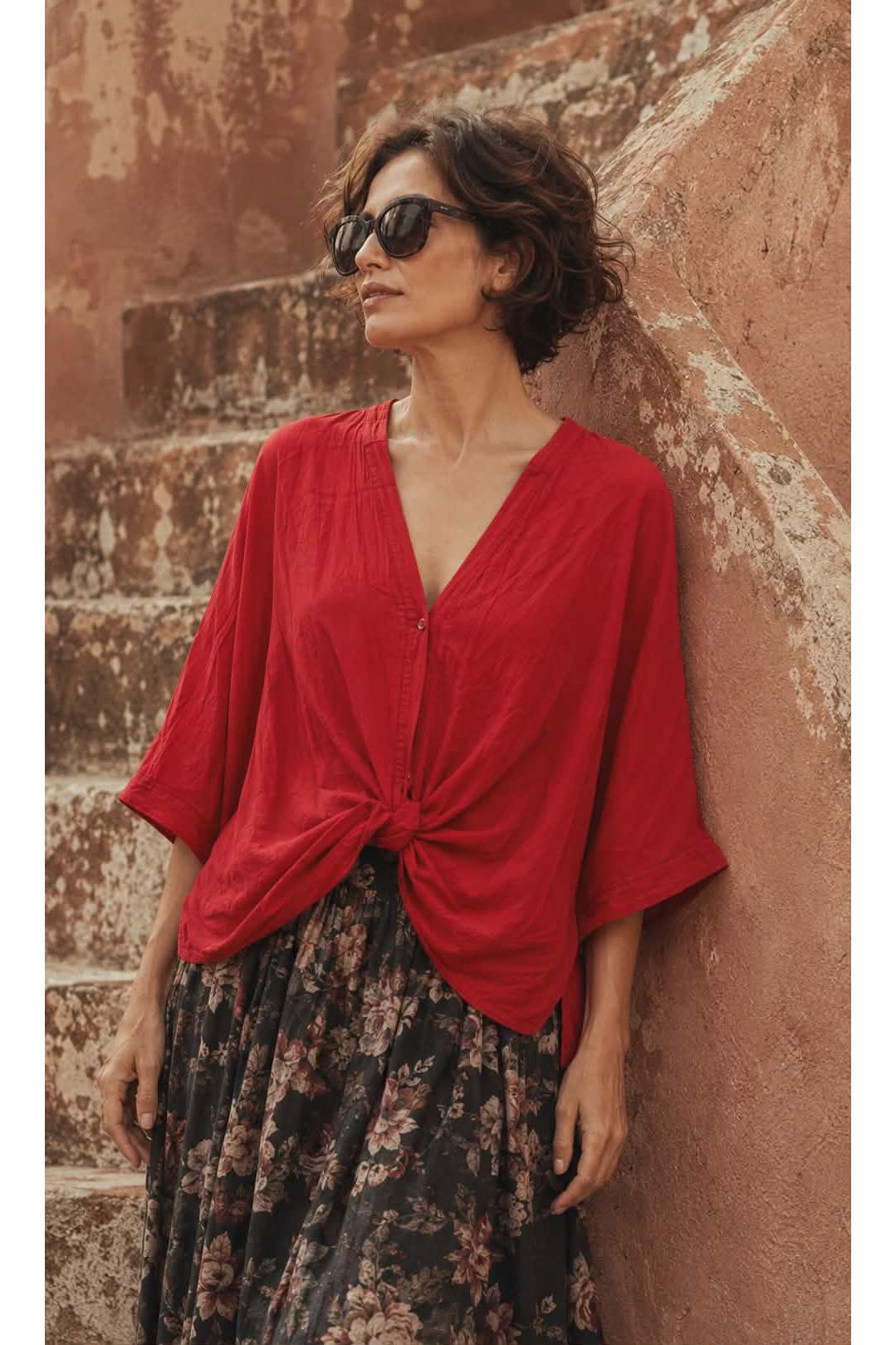 Boho knot bloes Rood