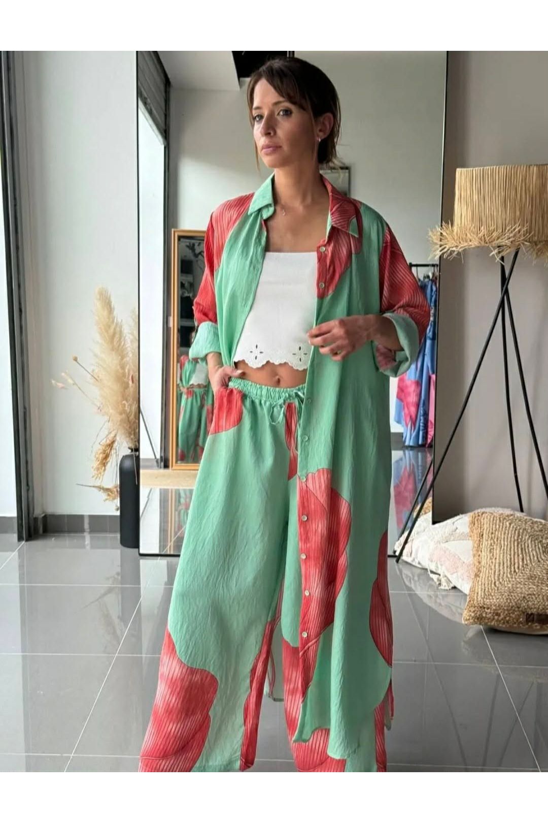 Mint Coral 2-Delig Set