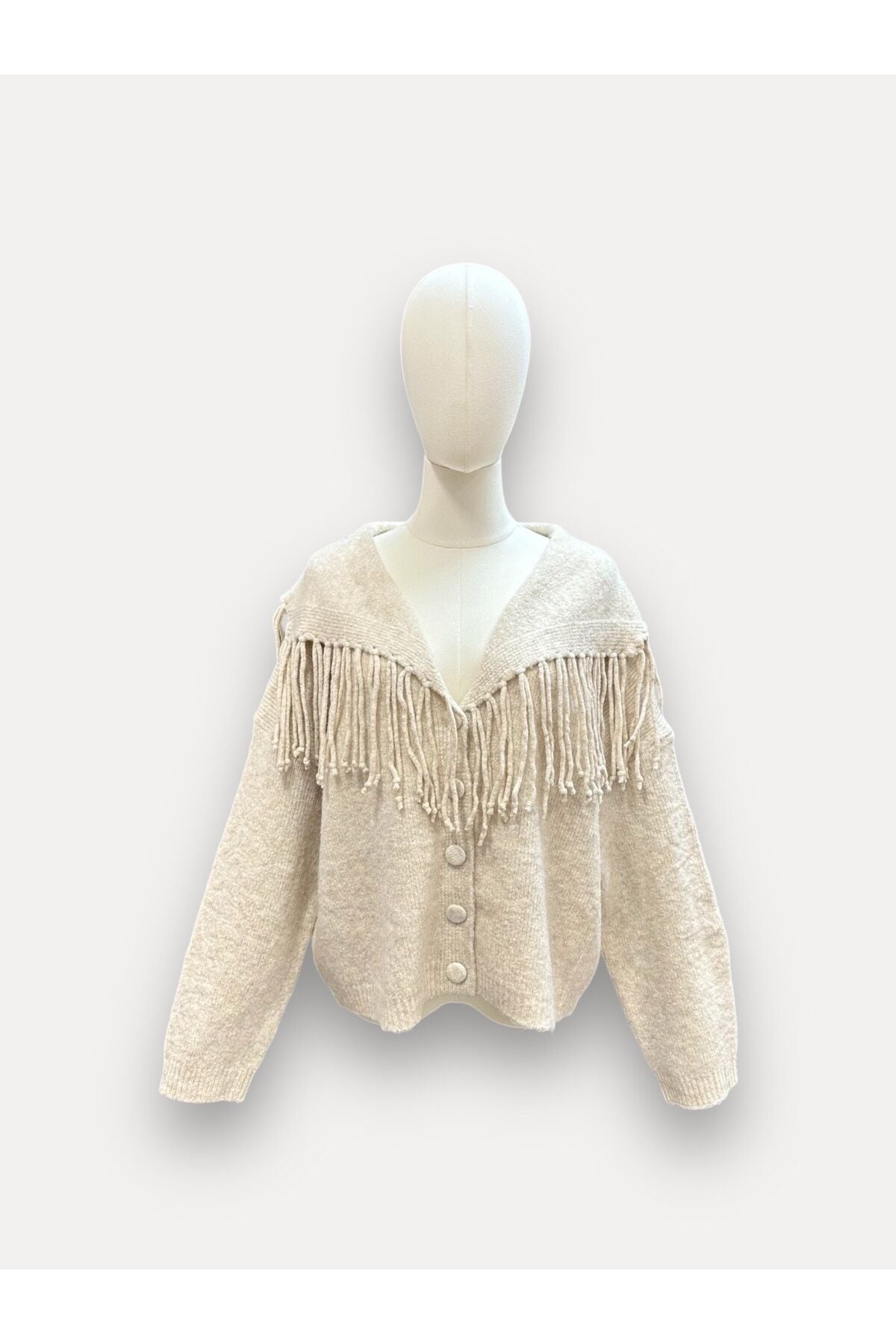 Off White Gilet Met Franjes