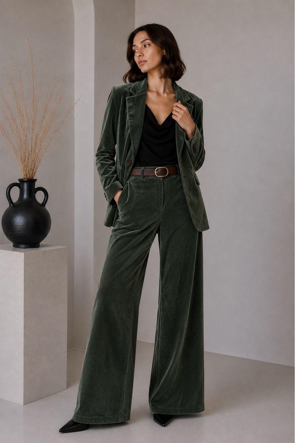 Velvet Blazer Groen