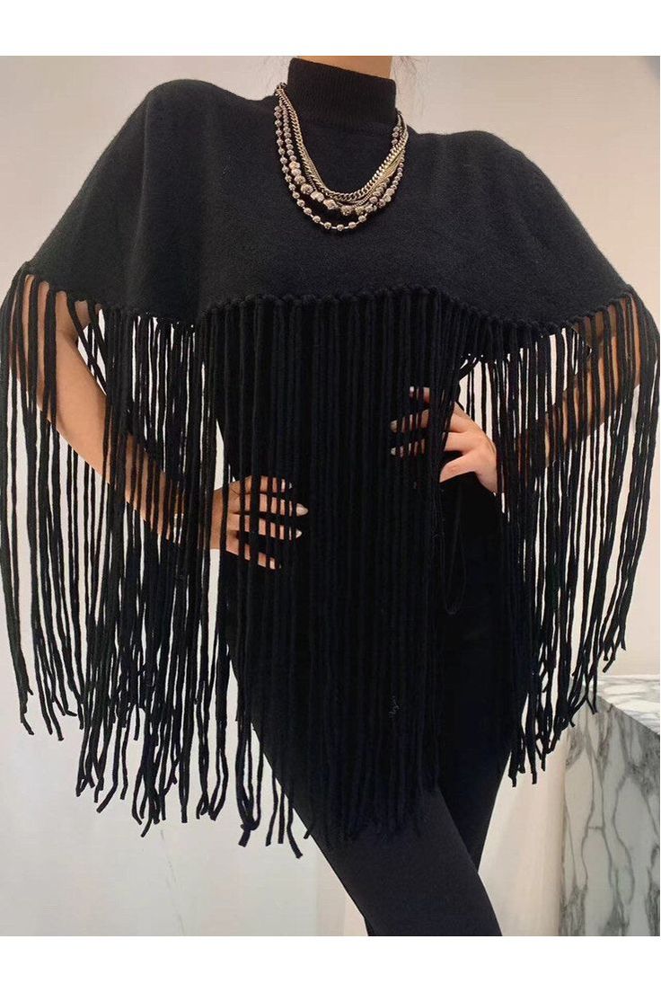 Poncho Pull Zwart