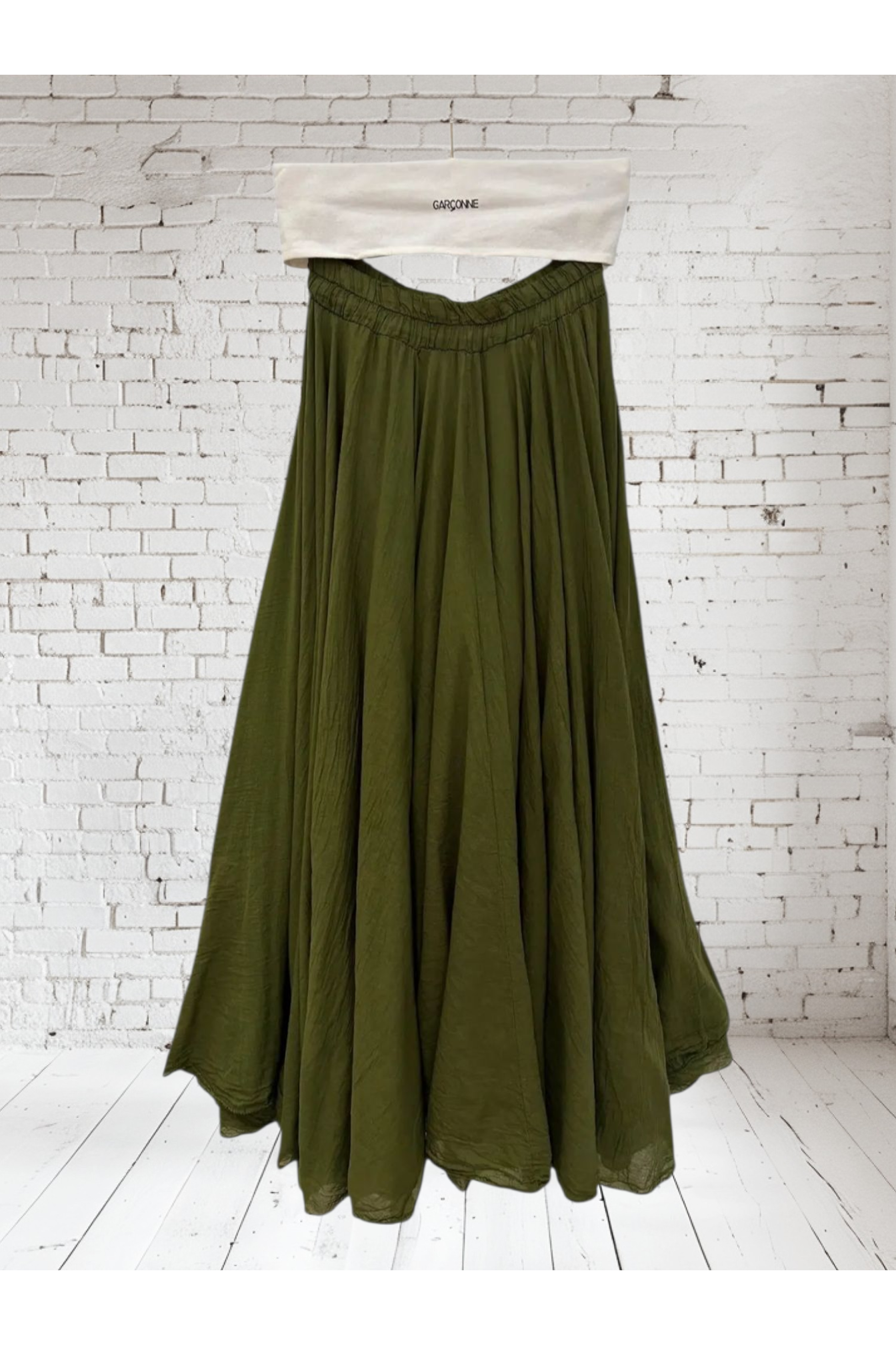 Rok katoen Donkergroen