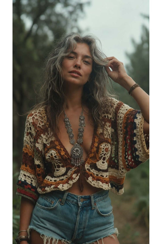 Boho ketting 'Zinnia'