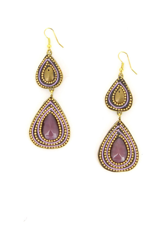 MADHOPUR Oorbellen Paars