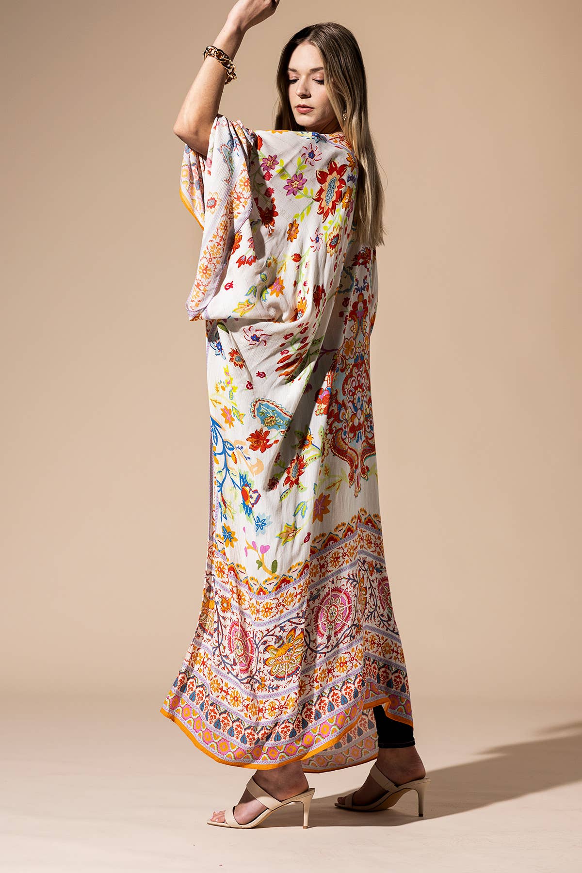 Delphi kimono met bloemenprint