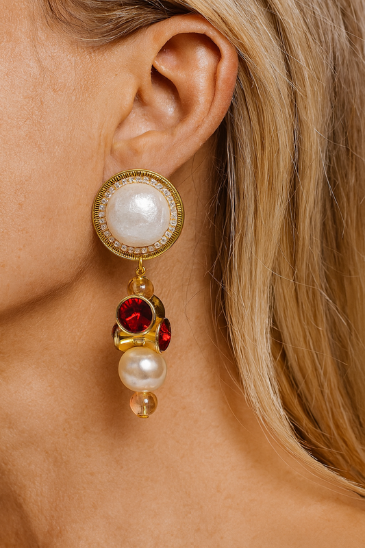 Oorbellen Pearl & Ruby