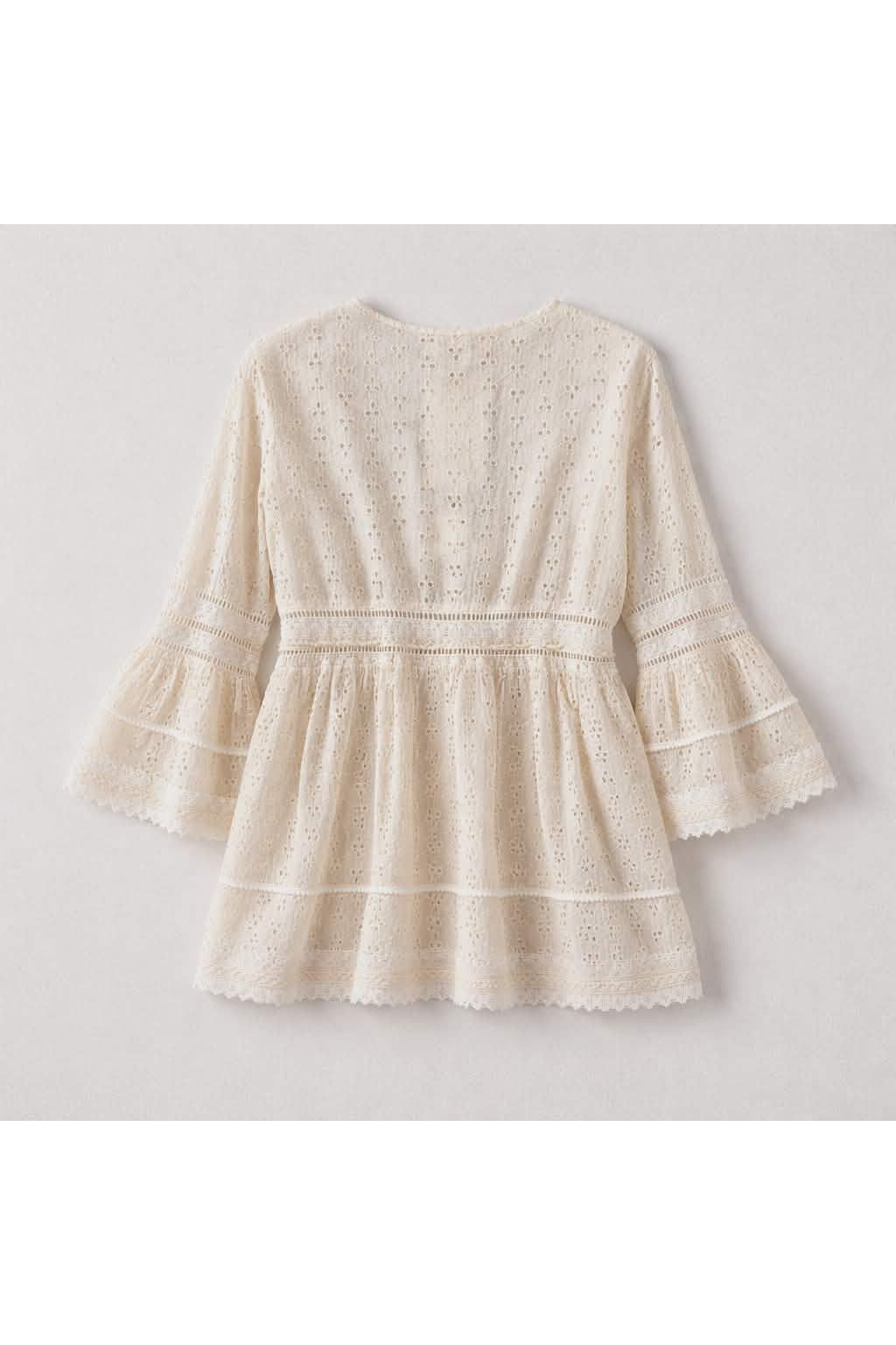 Boho Broderie Kimono Beige