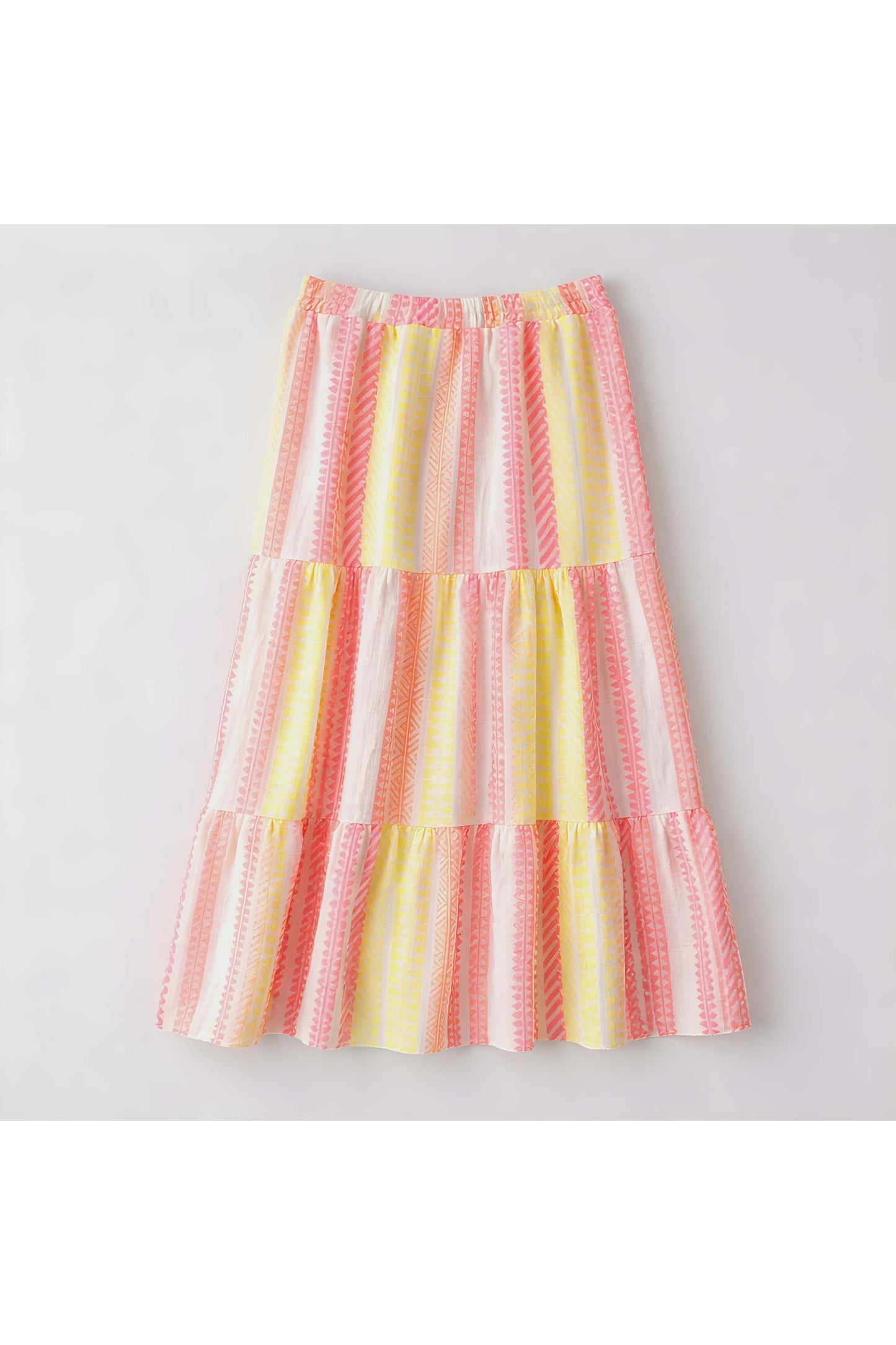 Fluo rok gewafeld multi colors