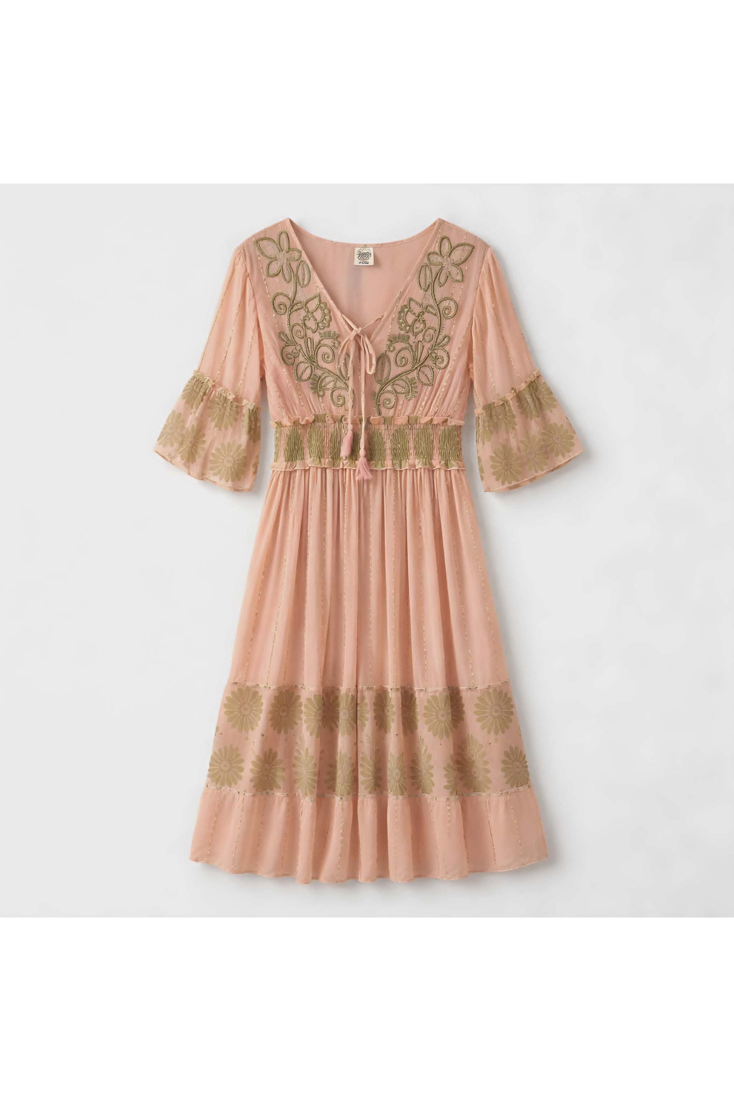Bohemian Maxi Jurk Peach