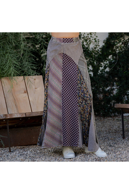 Patchwork Maxi Skirt – Boho Chic