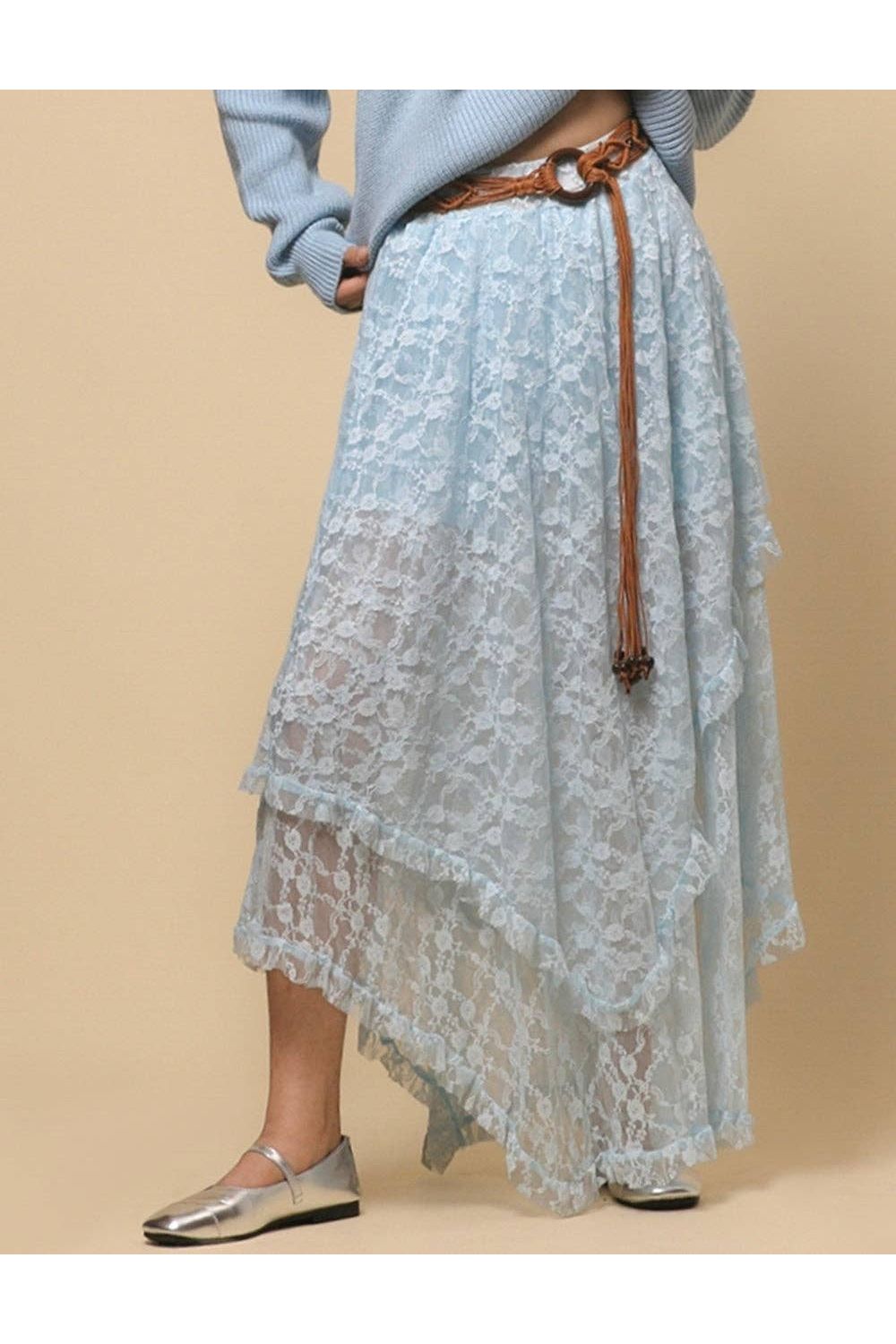 Bohemian Lace Midi Skirt