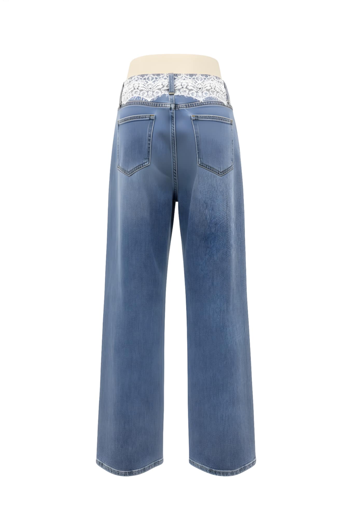 Lace & Sparkle Wide Leg Jeans