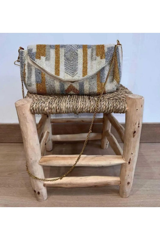 Schoudertas Pailletten goud/zilver