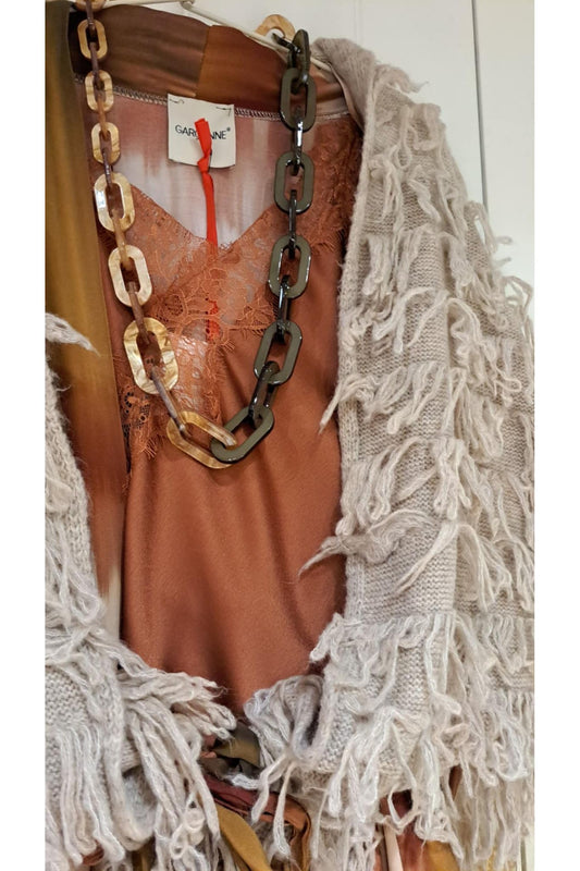 Kunsthars Ketting-Groen & Amber