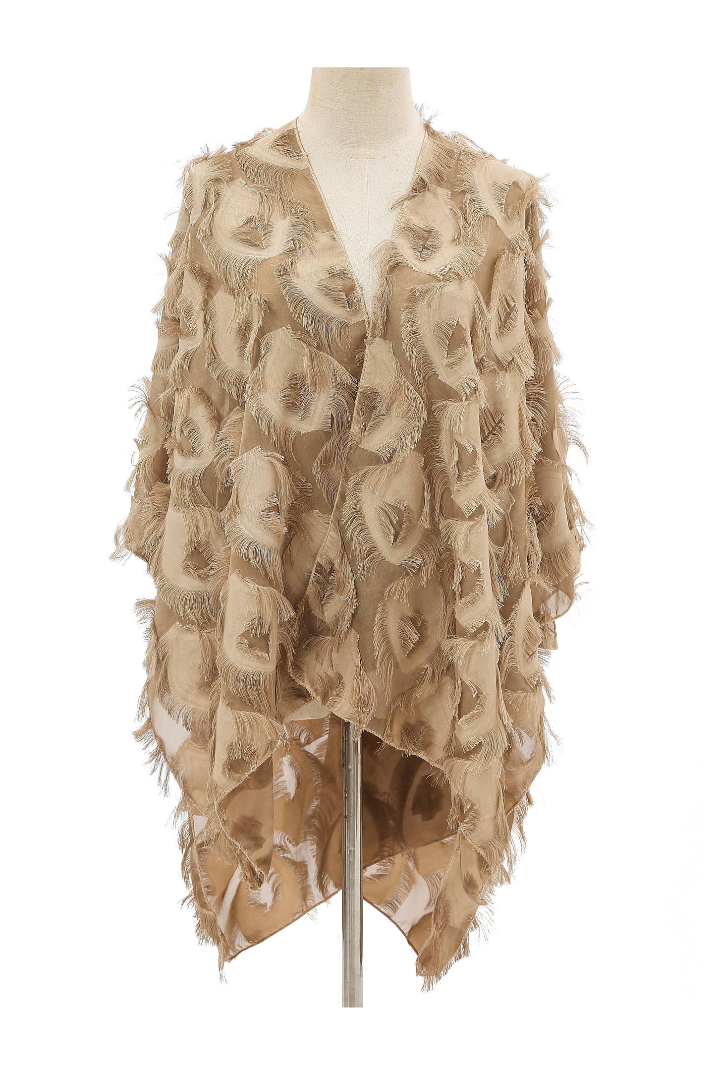 Elegante 3D Veer Fringe Wimper Kimono