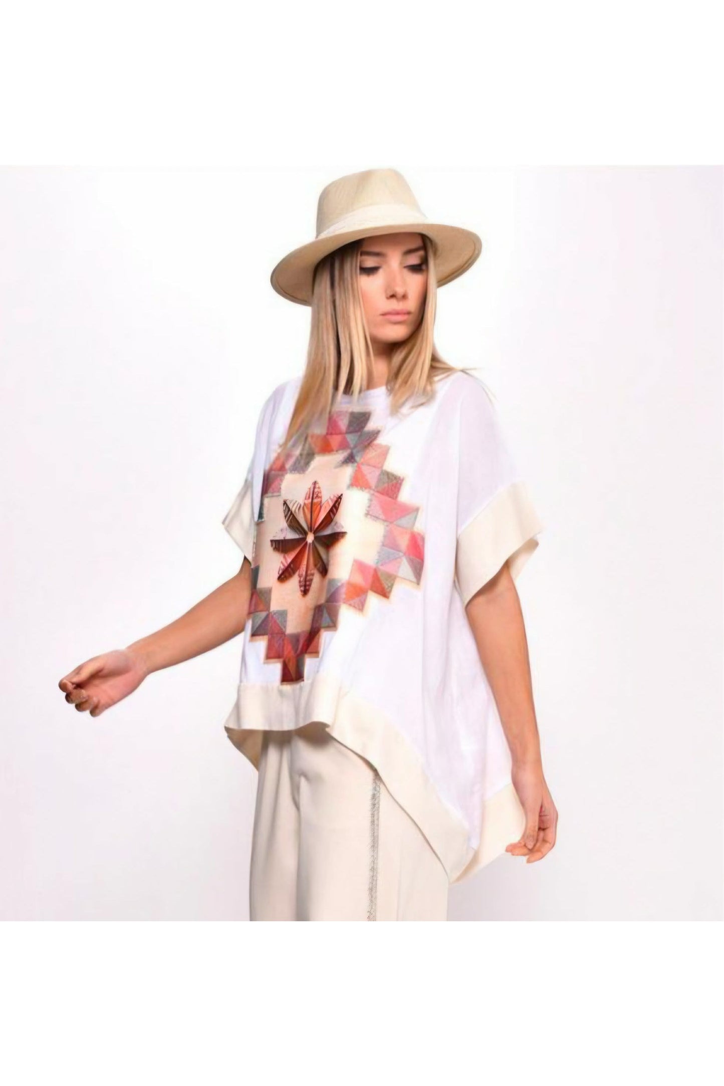 Oversized t-shirt met strass