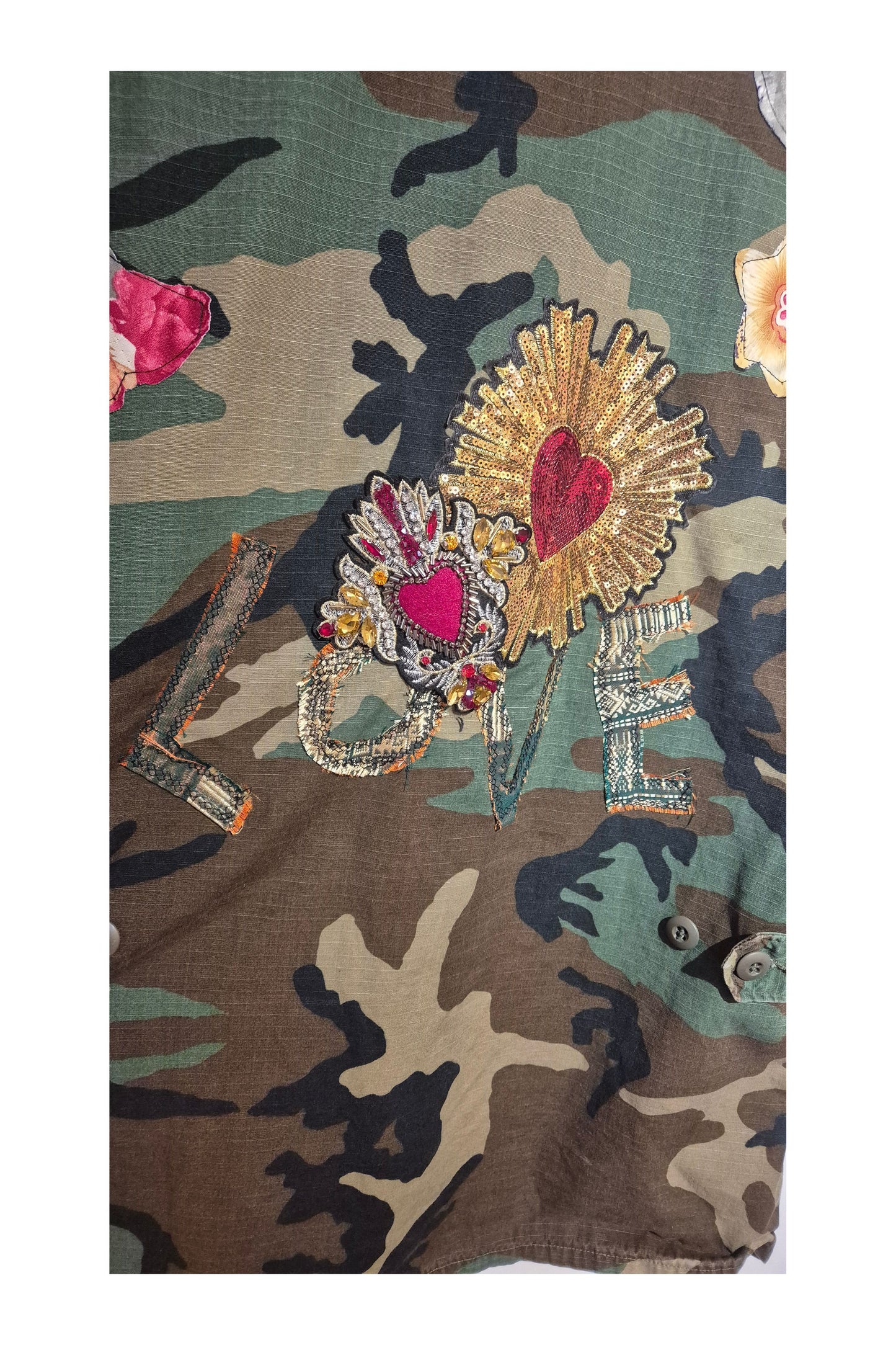One of a Kind Military Jacket “LOVE”