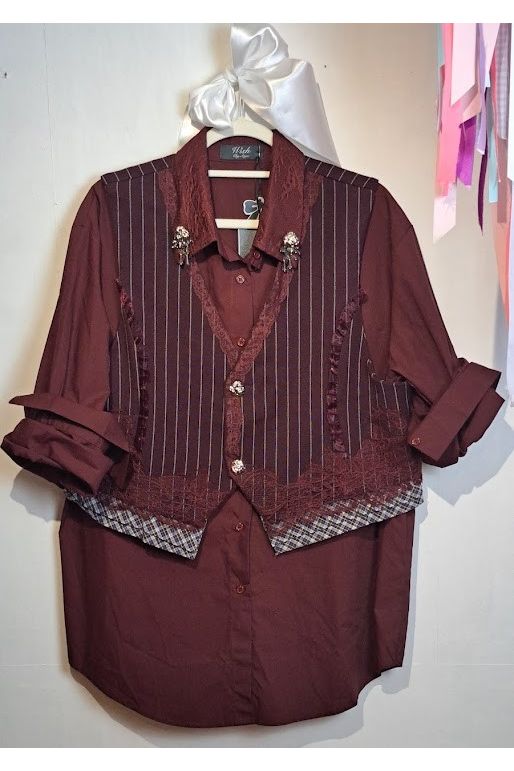 Gilet & Bloes bordeaux