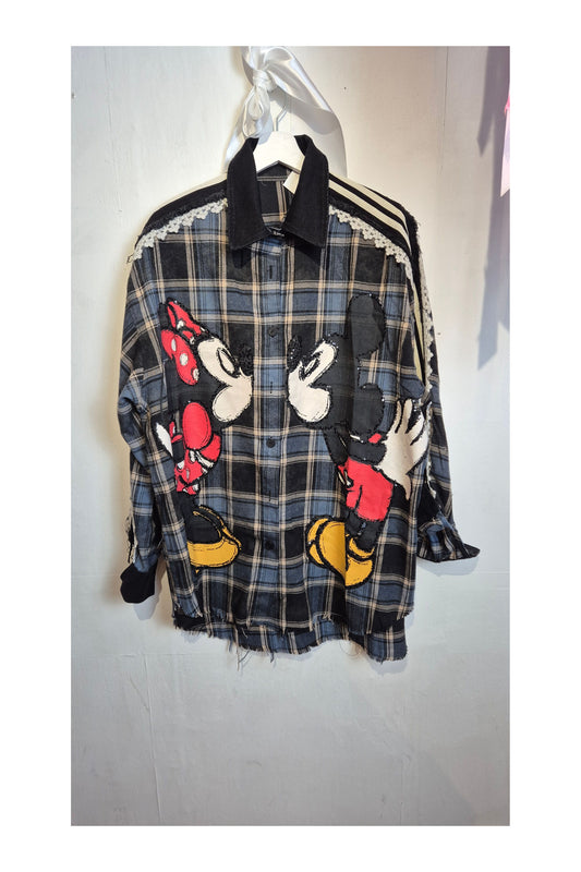 Mickey & Minnie Check Blouse