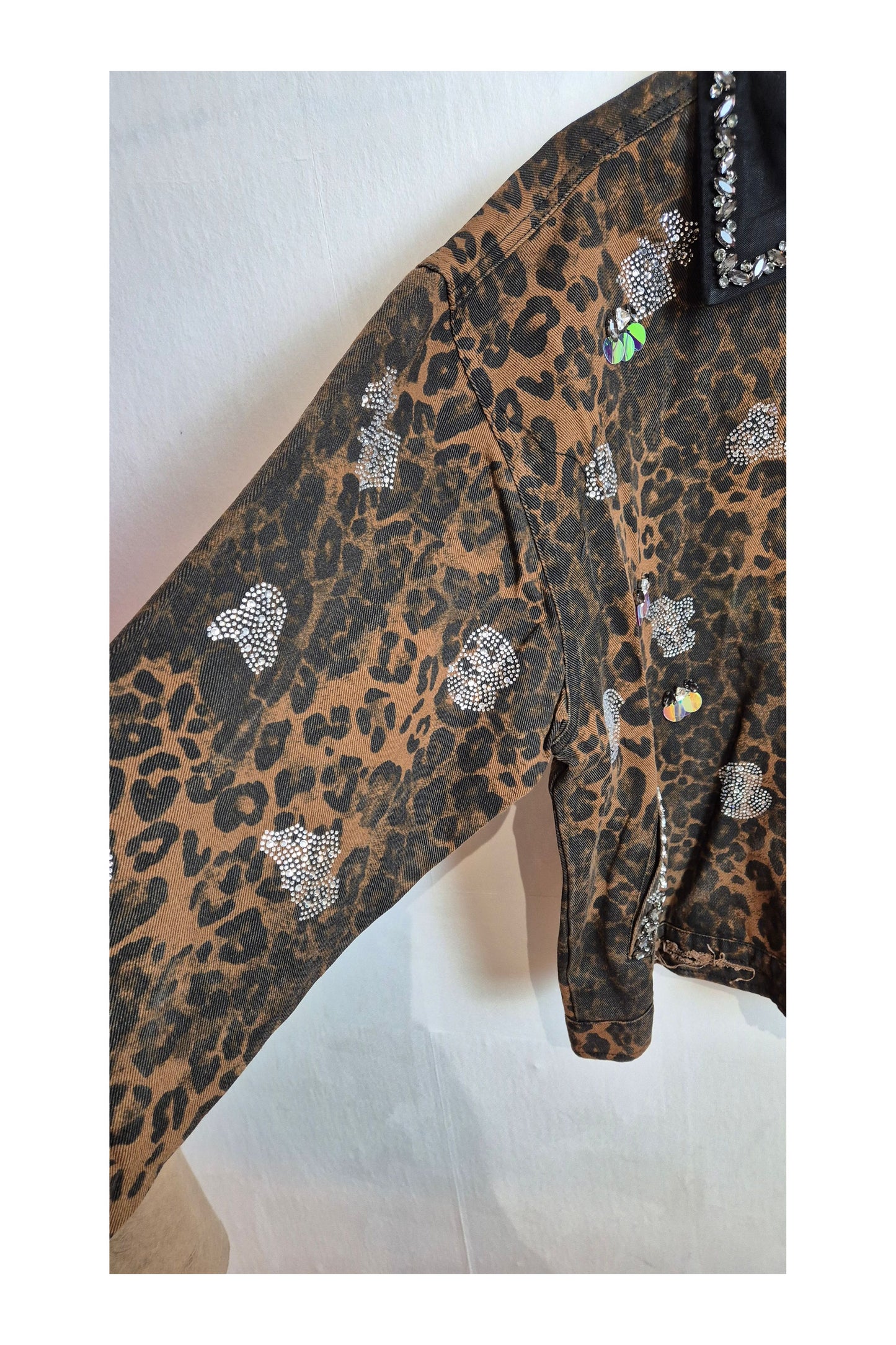 Luipaardvest met Strass & Steentjes