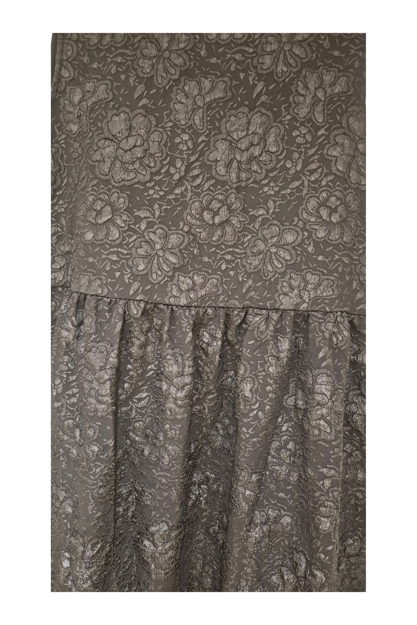 Mouwloze Jacquardjurk met Bloemen