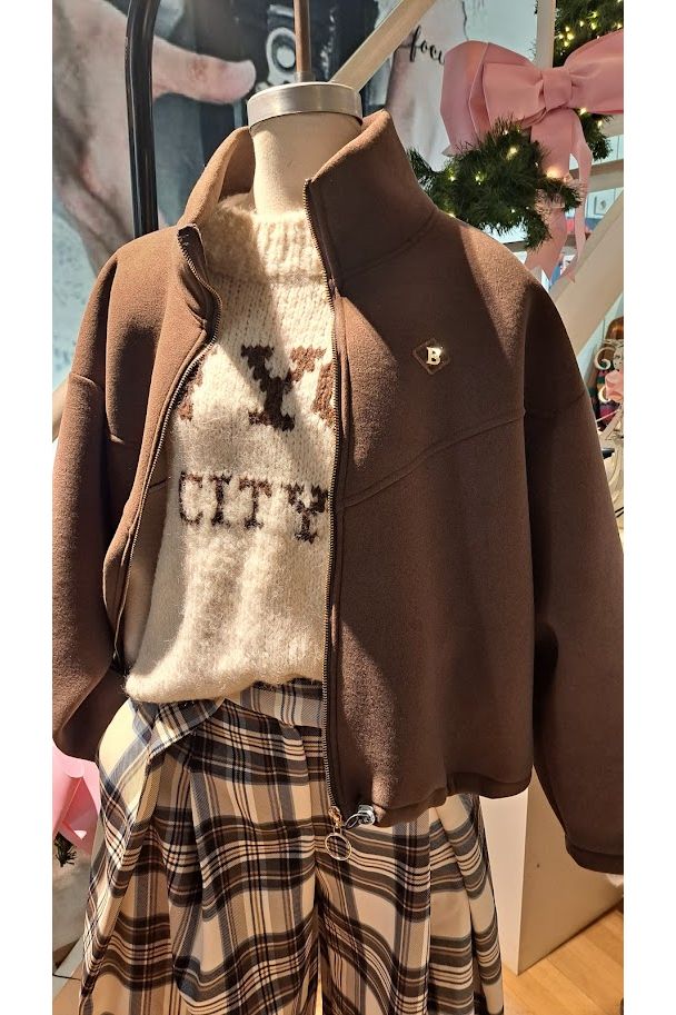 Winddichte jack bruin