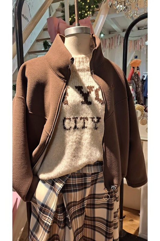 Winddichte jack bruin