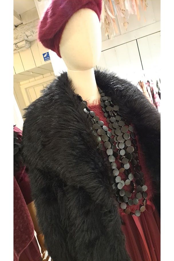 Jas Faux Fur Zwart
