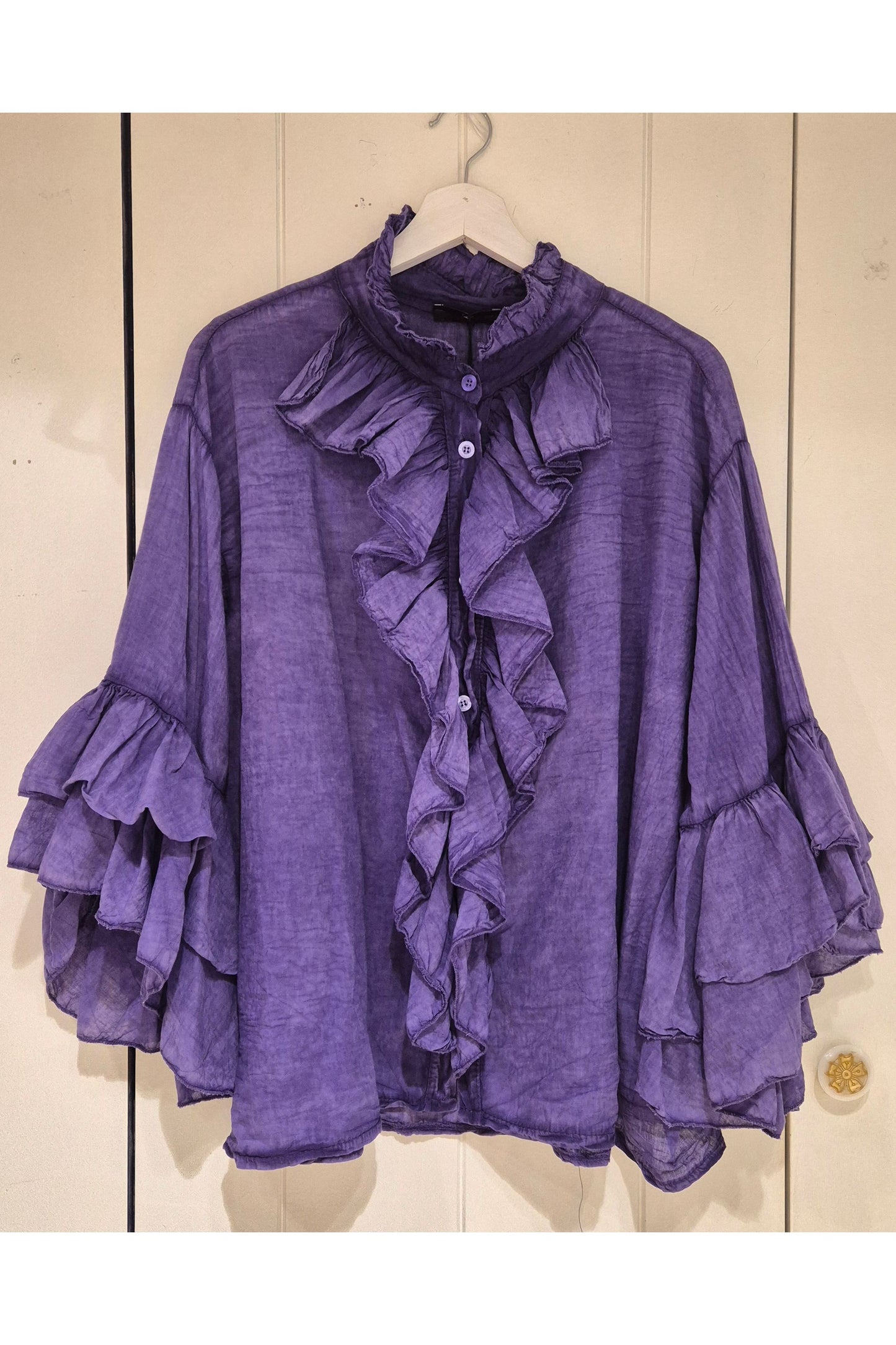 Ruffle Blouse Paars