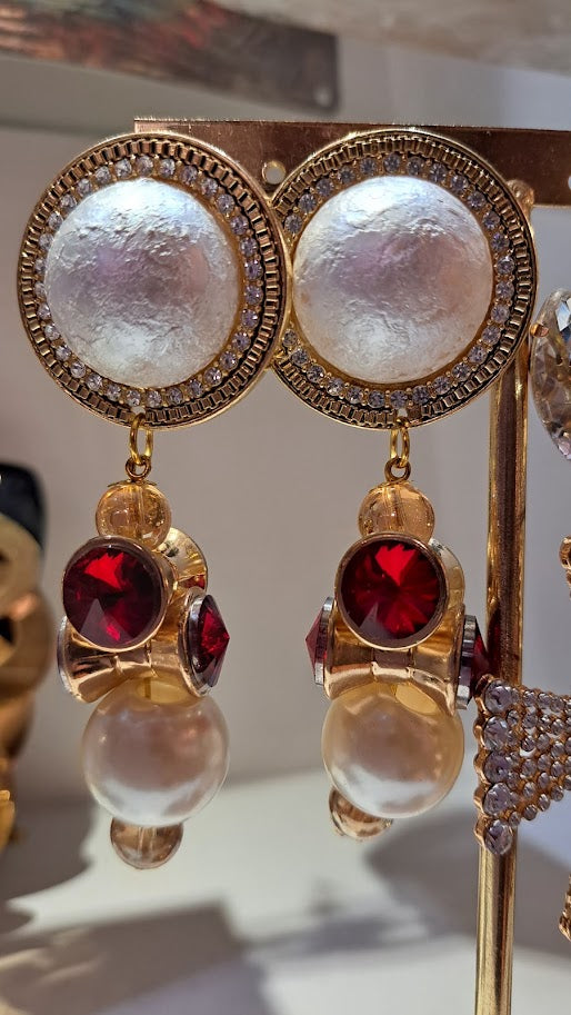 Oorbellen Pearl & Ruby