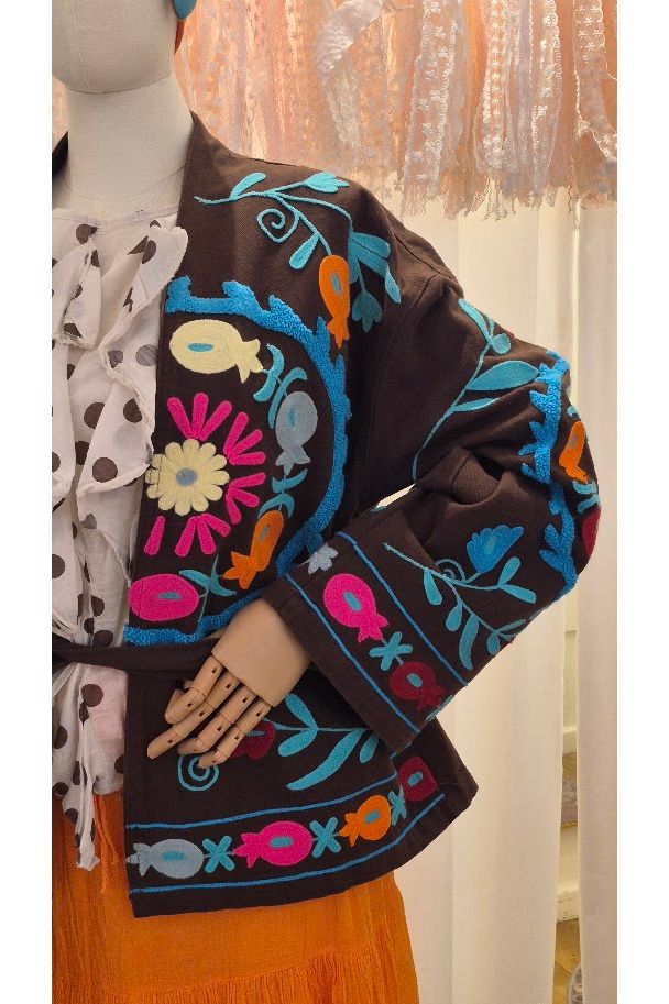 Kimono Jacket Boho Bloom – Chocolate