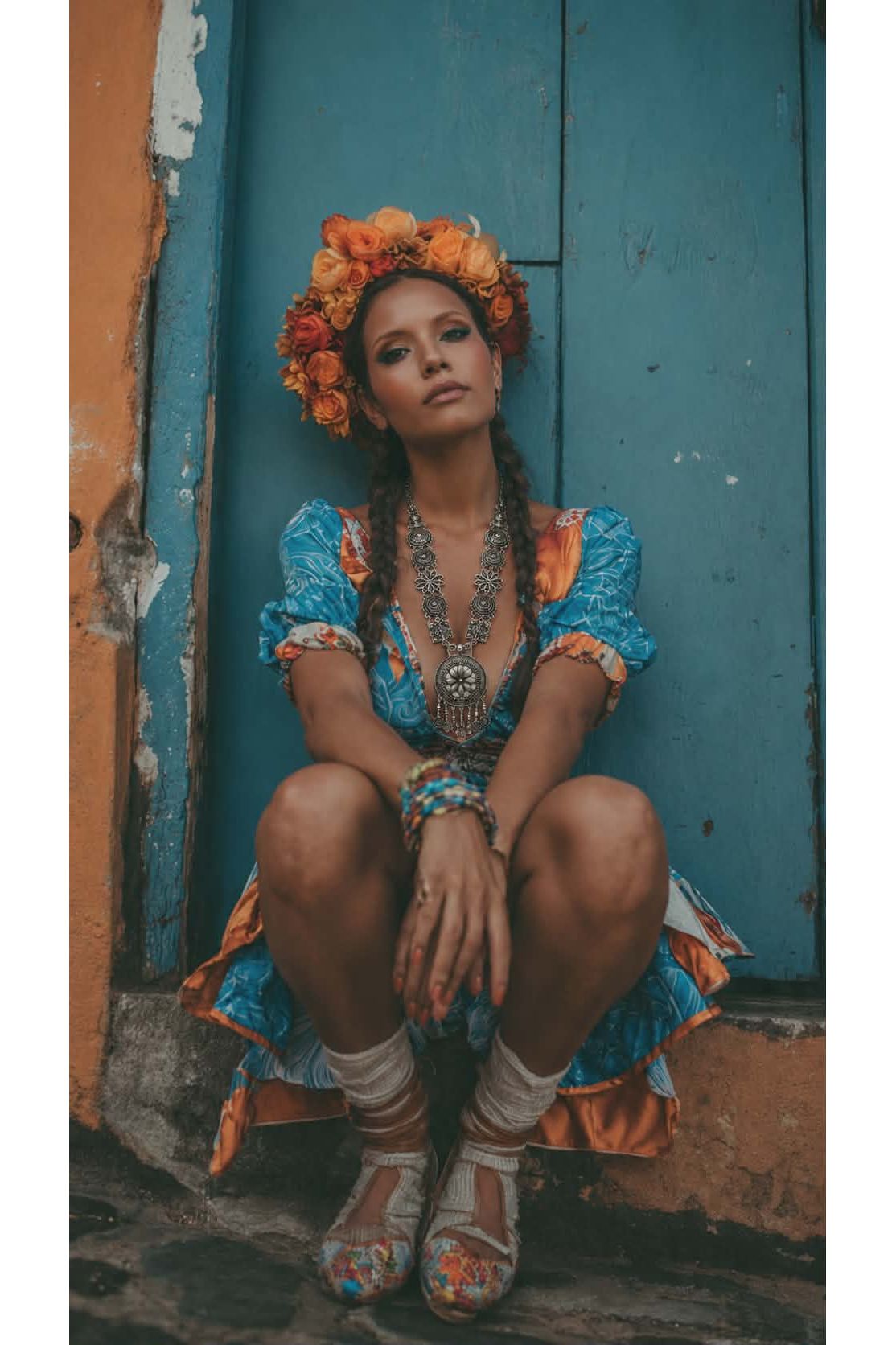 Boho ketting 'Zinnia'