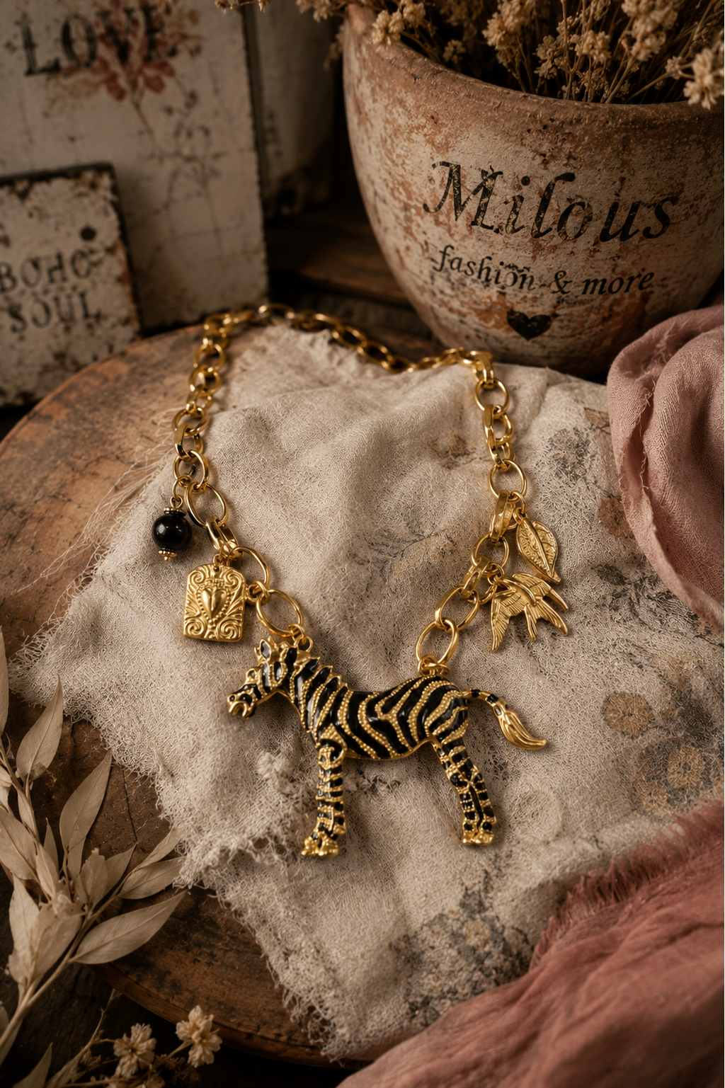 🦓 Wild Zebra Statement Ketting