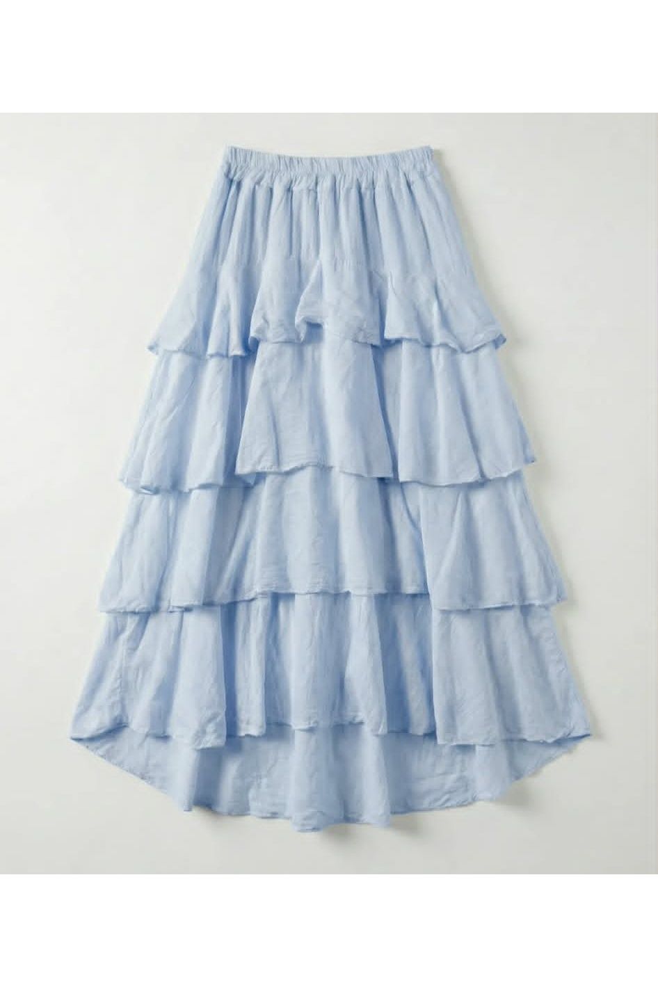 Bohemian Ruffle Maxi Rok Blauw