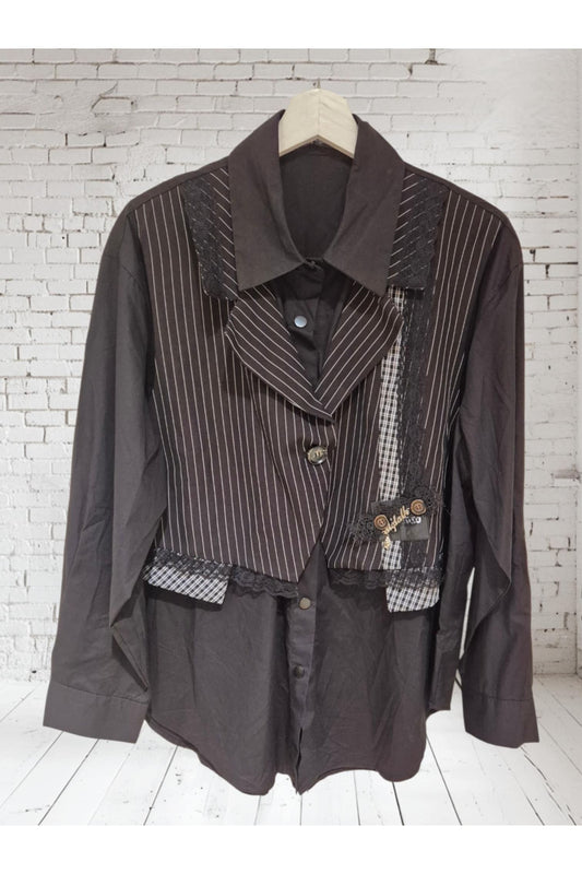 Blouse met Vast Gilet