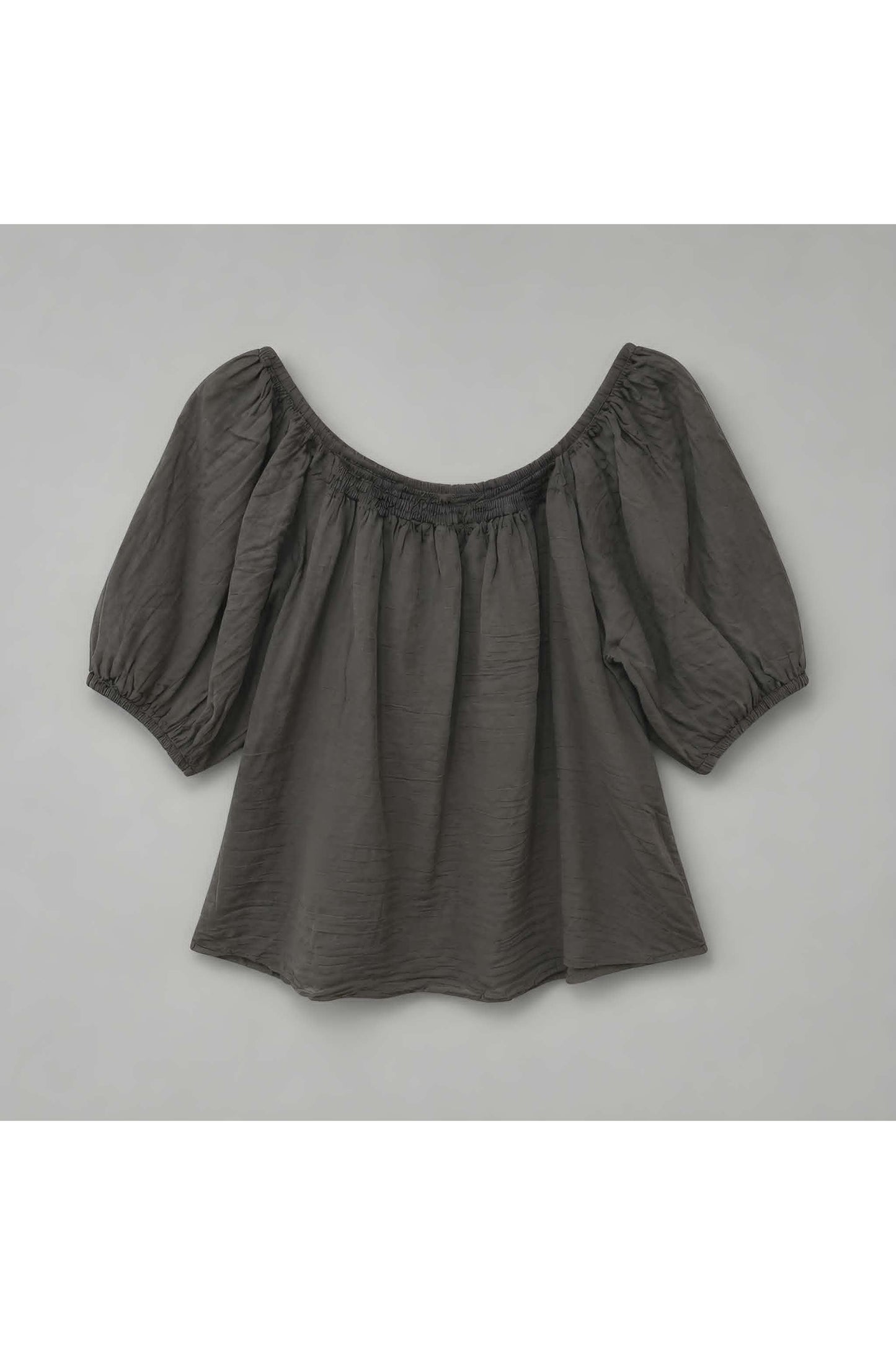 Boho Puff Sleeve Top choco